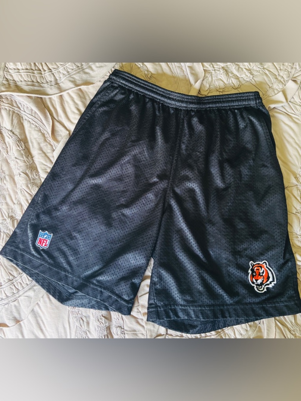 Reebok Black Men's Bengals NFL on field Shorts